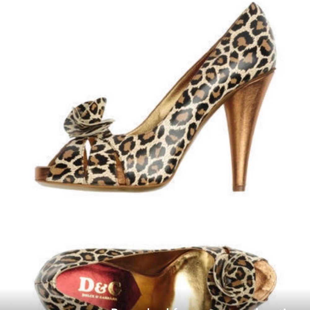 Dolce & Gabbana Leopard Print Heels - Picture 2 of 6